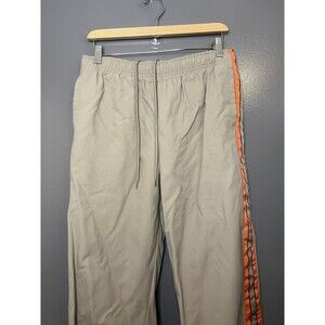 Urban Outfitters Pants Mens Large Beige Track Side Stripe Nylon Snap Athletic